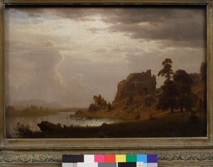 Sulla Sweetwater Vicino alla Porta del Diavolo, Nebraska, 1860 da Albert Bierstadt